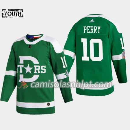 Camisola Dallas Stars Corey Perry 10 Adidas 2020 Winter Classic Authentic - Criança